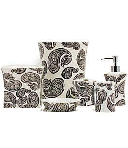 Home Decorating on Paisley Black And White Accessories   Black And White Bathroom Ideas