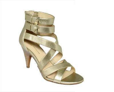 Gold Strappy Shoes