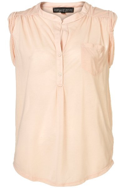Shirred Sleeveless Tee