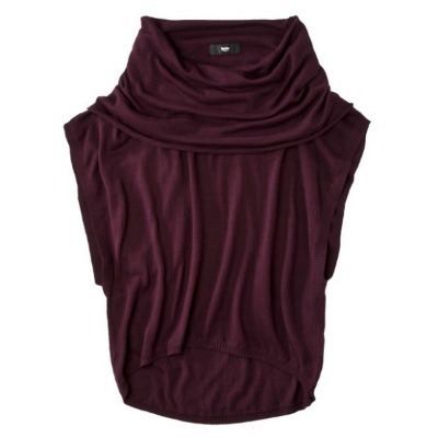 Cowl neck poncho sweater