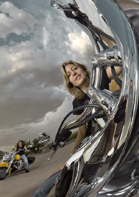 Motorcycle Reflection of Natalie