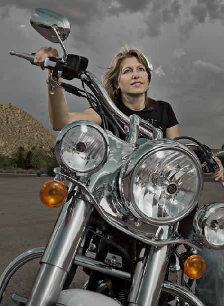 Nat and her Harley-Davidson