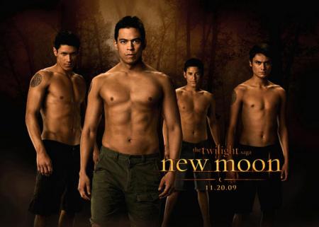 The wolf pack of Twilight's New Moon