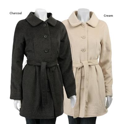 Nicole Miller Button-up Wool Coat