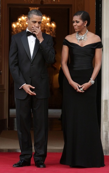 Michelle Obama in a gown