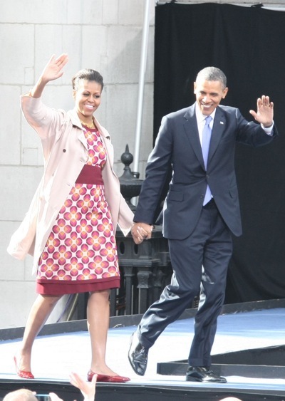 Michelle Obama in a skirt