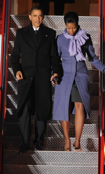 Michelle Obama in violet