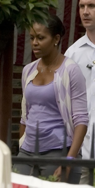 Michelle Obama in argyle