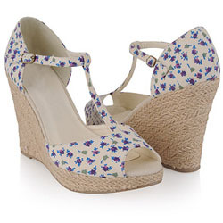 Open Toe Floral Espadrilles