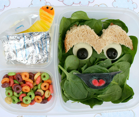 Oscar The Grouch bento box lunch