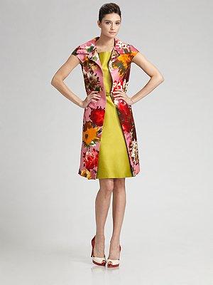 Oscar de la Renta Floral Coat