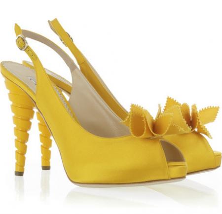 Oscar de la Renta Open-Toe Slingbacks