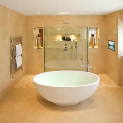 Home Decorating on Oval Tub   Luxury Bathrooms