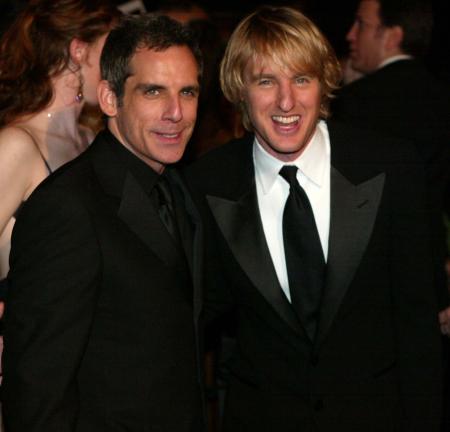 Owen Wilson and Ben Stiller appear at an internation Starsky and Hutch premiere