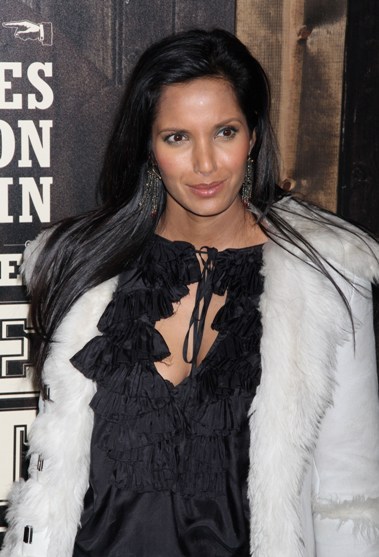 Padma Lakshmi's long, straight hairstyle