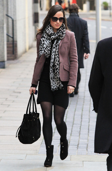 Pippa Middleton on her way to work in West London