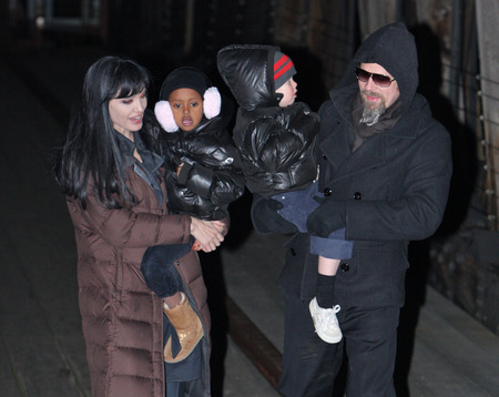 Brad with family in Manhattan