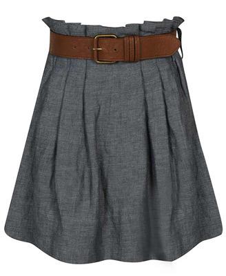 Pleated Linen Skirt