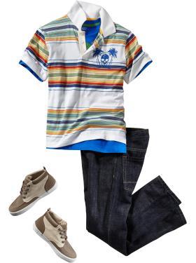 Polo shirt &amp; skinny jeans
