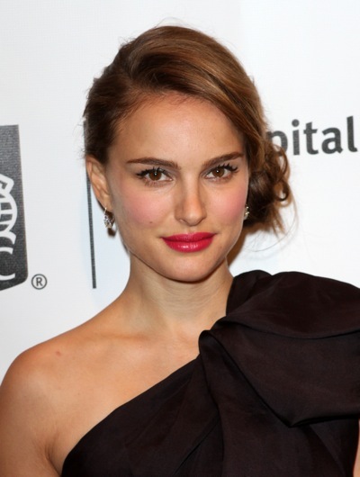 Natalie Portman with a side bun