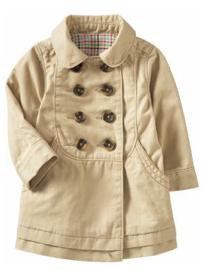Double-Breasted Twill Peacoat