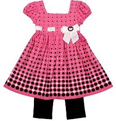 Short Sleeve Multi Dot Legging Set