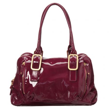 Presa 'Mayfair' Patent Leather Shoulder Bag