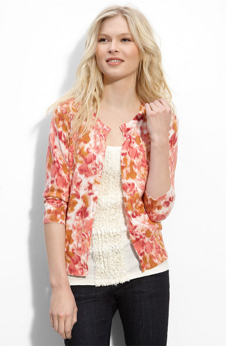 Caslon Printed Cardigan