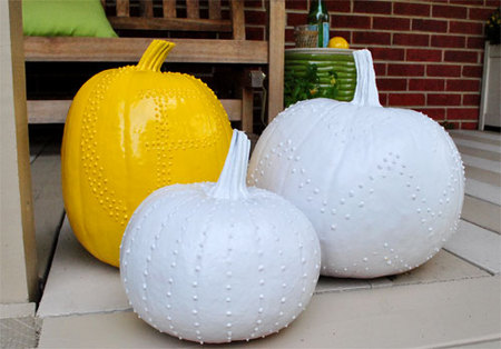 Puffy-paint pumpkins