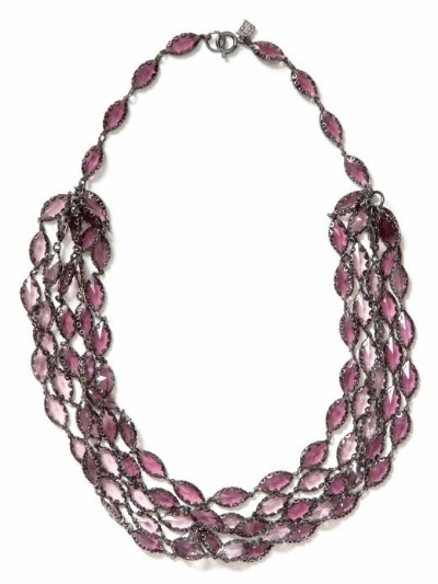 Purple stone necklace