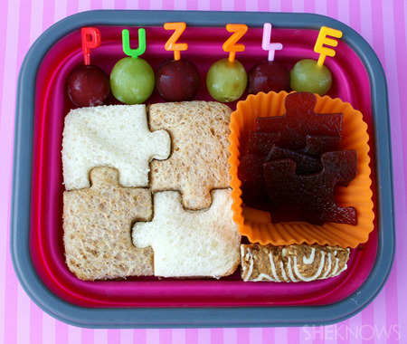Puzzle bento box lunch