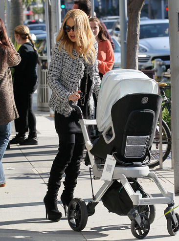 Rachel Zoe out with baby Skylar in Beverly Hills