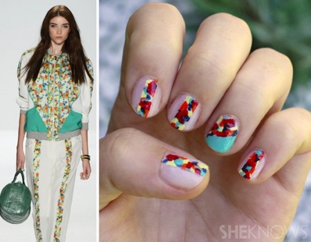 Rebecca Minkoff inspired nail art