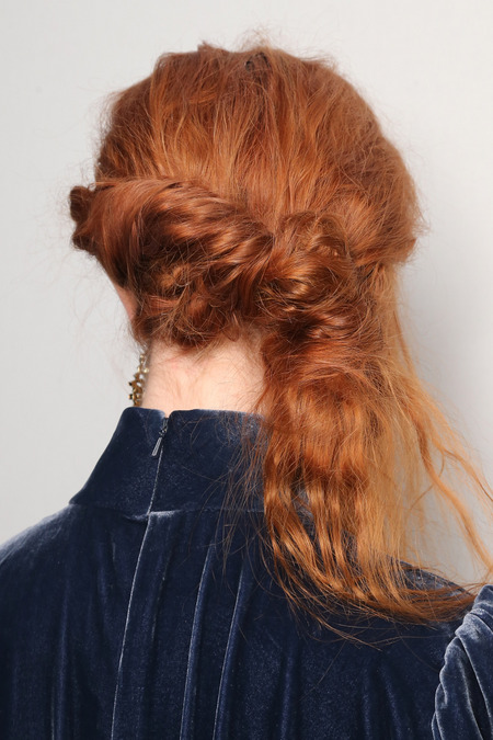 Twisted hairstyle finished look