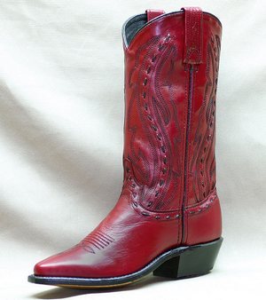 Abilene Women's Pull On Western Boots - Red/Maroon