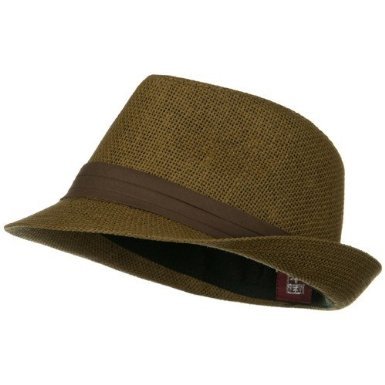 Solid Band Summer Straw Fedora