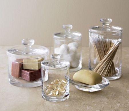 retro glass accessories Bathroom Accessories Decor