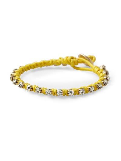 Rhinestone and Rope Toggle Bracelet