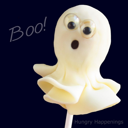 Rice Krispies treat ghost pops