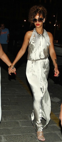 Rihanna in a halter top