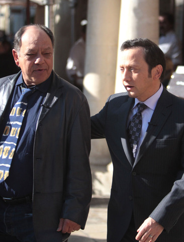 Rob Schneider and Cheech Marin at the Grove