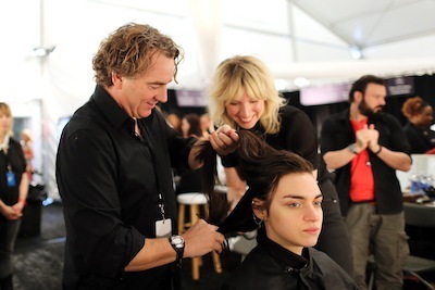 Rodney Cutler backstage at NYFW spring 2013
