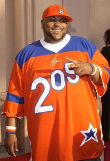 Ruben Studdard wearing "205" gear