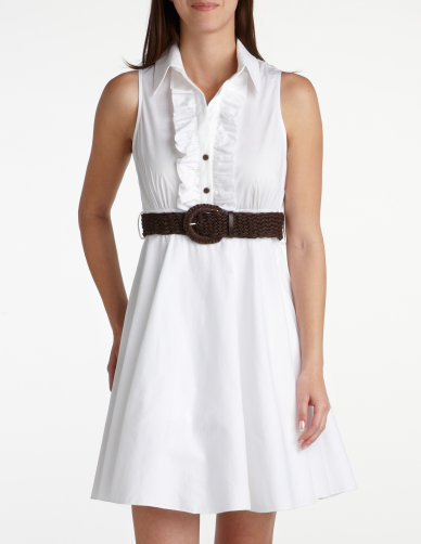 Ruffled Shirt Dress