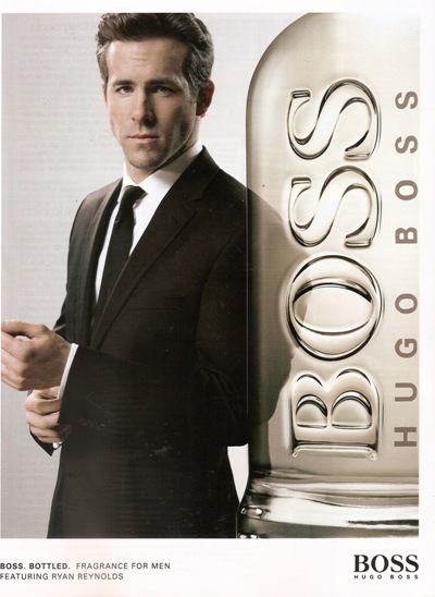 Ryan Reynolds poses for Hugo Boss