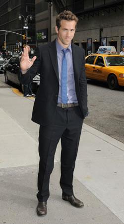 Ryan Reynolds Arriving at "Late Show with David Letterman"