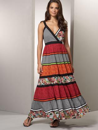 Sandy Starkman Patchwork Print Dress