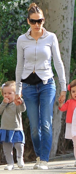 Sarah Jessica Parker in a zipped cardigan