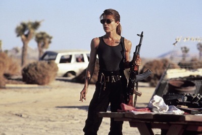 Linda Hamilton as Sarah Connor in Terminator
