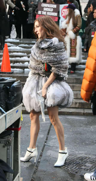 Carrie at Mercedes Benz Fashion Week